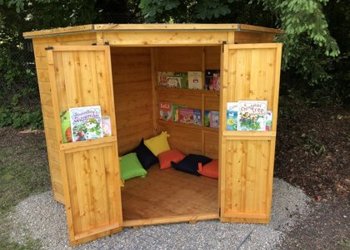 Our amazing new reading sheds - ready for all our children to enjoy!