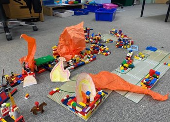 Year 2 have been building their own houses and retelling the events of the Great Fire of London.