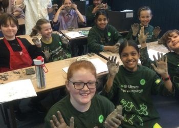Year 5 have been recreating the Benin Bronzes today using clay.