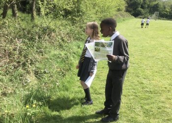 This afternoon, Year 2 went on a plant hunt. We identified different trees and flowers that are growing on our school field.