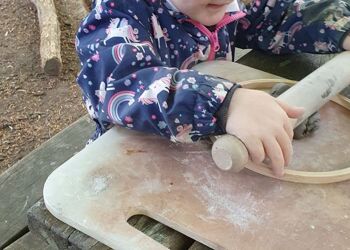 We all enjoyed this mornings forest school activity. The children found interesting natural objects to imprint into clay. We can't wait for them to dry!