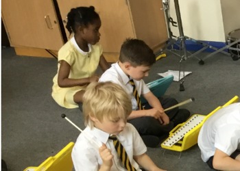 Year 1 did a fantastic job this afternoon of playing their glockenspiels. They managed to play each note accurately and kept in time with the backing track.