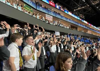 Enjoying our rehearsal and looking forward to the performance later  @TheO2  with #youngvoices  @YVconcerts