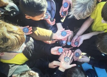 Year 2 had a great Geography lesson outdoors learning how to use a compass!
