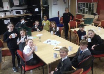 First day back hot chocolate with the Head. Well done to all these superstars