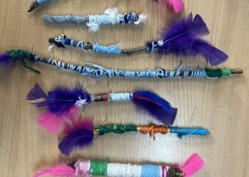 Talking sticks were traditionally used by many tribes, especially those of indigenous people of North America. Year five have been learning about cultural traditions and made their own talking sticks!